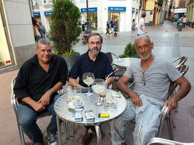 sculptor carlos garcia lahoz, architect carlos miret bernal, architect manuel nunez yanowsky in zaragoza 2019